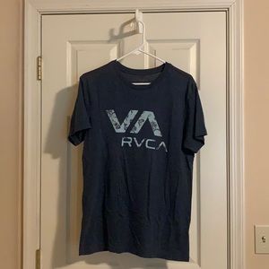 Men’s RVCA Beach Style Blue Short Sleeve Shirt